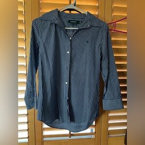 Ralph Lauren Navy and White Striped Shirt
